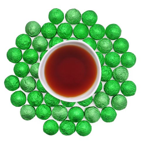 Herbata Czerwona prasowana PU ERH TUOCHA Zielona 500g puerh