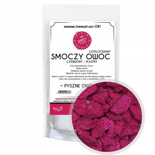 Smoczy Owoc Plastry liofilizowane Pitaja, Dragon Fruit - 20g