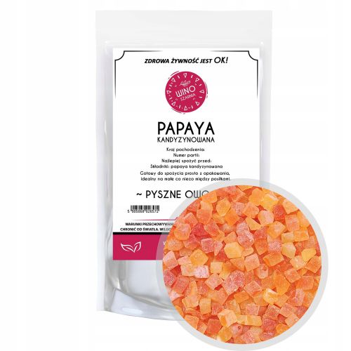 Kandierte Papayawürfel – 250 g. Getrocknete Würfel