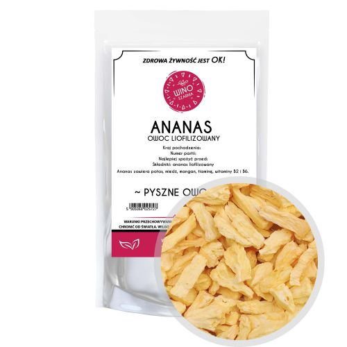 Freeze-dried pineapple pieces - delicious freeze-dried fruit - 100g