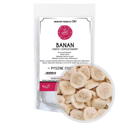 Freeze-dried banana slices - delicious freeze-dried fruit - 100g