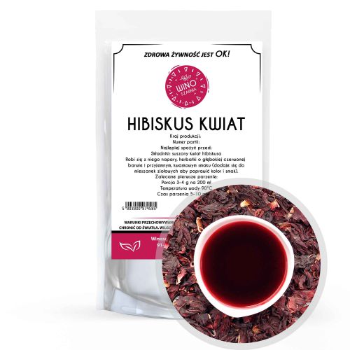 Kwiat HIBISKUS - rubinowy napar - 500g