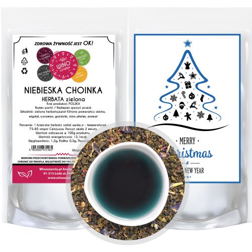 Herbata zielona Świąteczna Niebieska Choinka - 50g