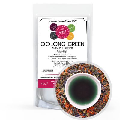 Herbata Oolong Green kwiat Klitoria i Szafran 100g