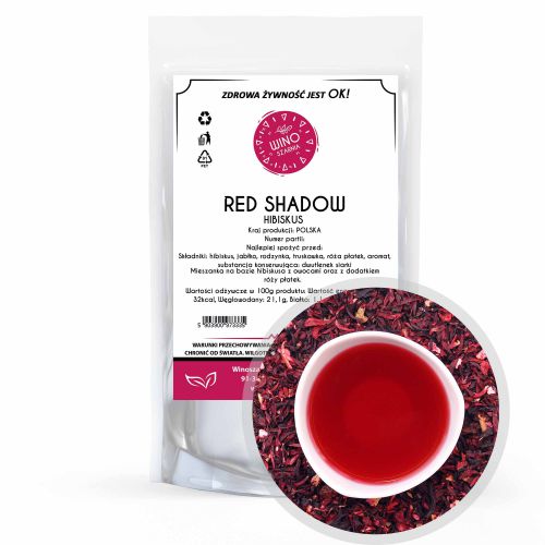 Herbata Red Shadow Hibiskus - 100g Kwiat Hibiskusa Mieszanka Smakowa