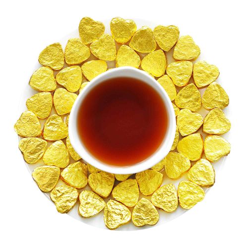 Herbata Czerwona prasowana PU ERH TUOCHA GOLD Serca 100g puerh